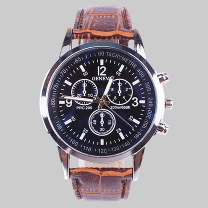 Blue light glass men's watch