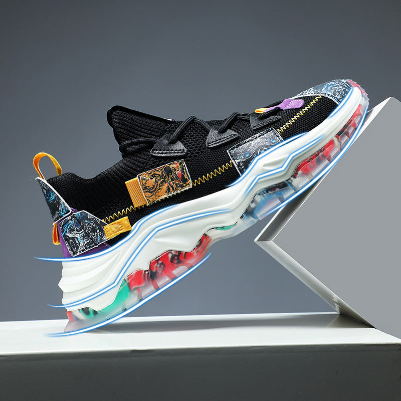 Breathable athletic sneakers for men