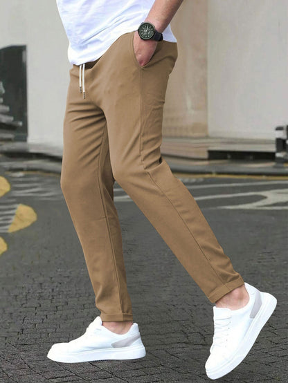 Casual men's cropped pants front view