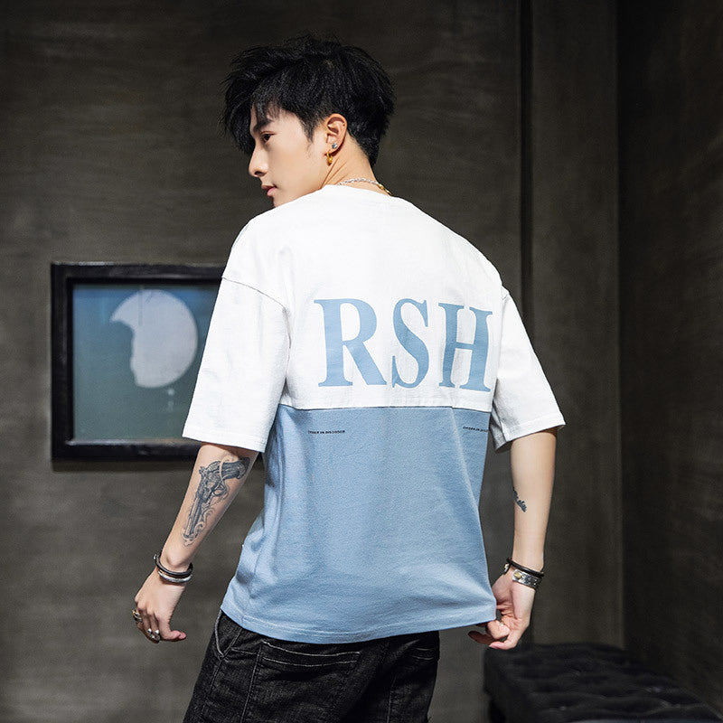 Casual men's loose fit streetwear T-shirt