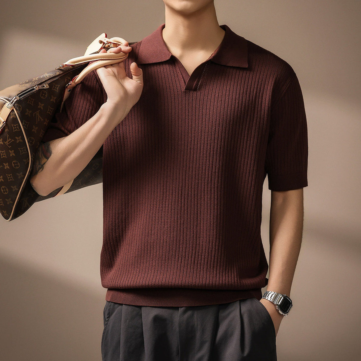 Classic men's polo shirt elegant style