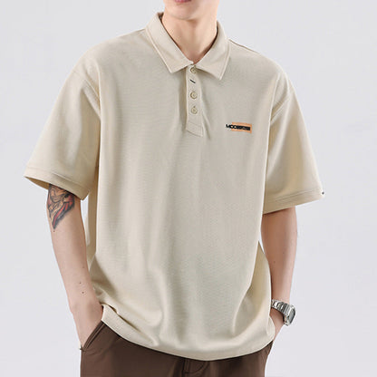 Classic textured men's polo shirt