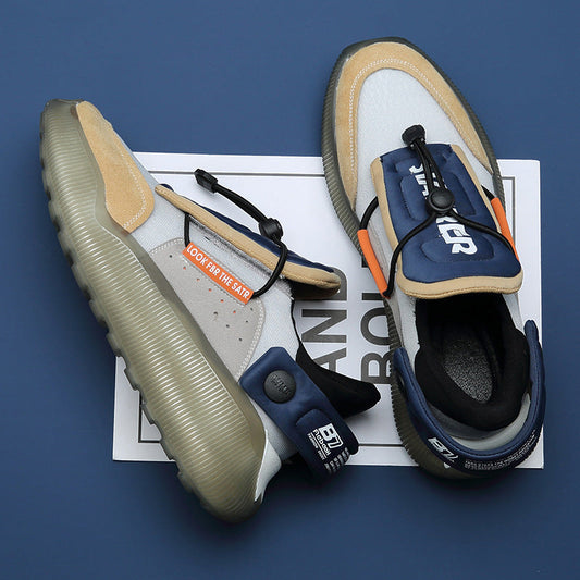 Height-boosting breathable sneakers