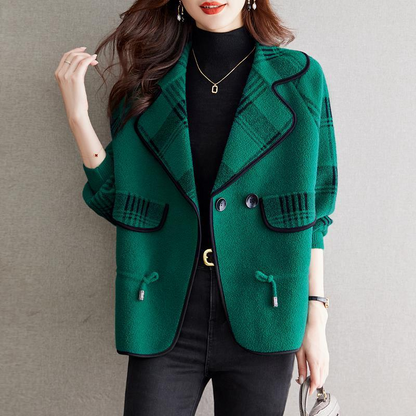 Moira Plaid Wrap Jacket