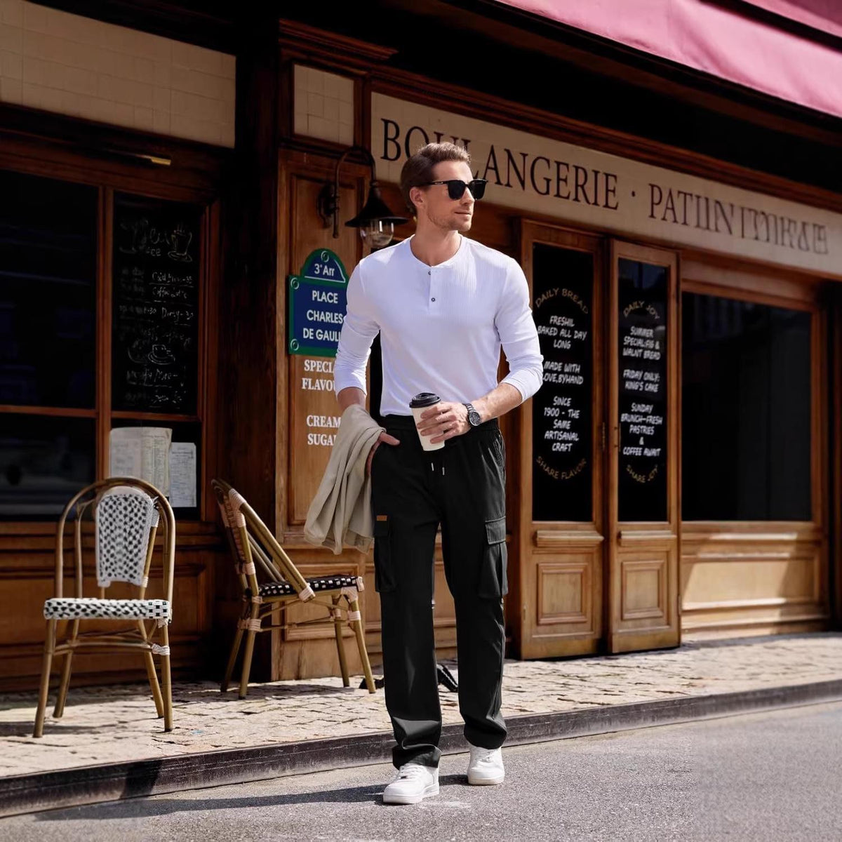 Men's American streetwear cargo shorts