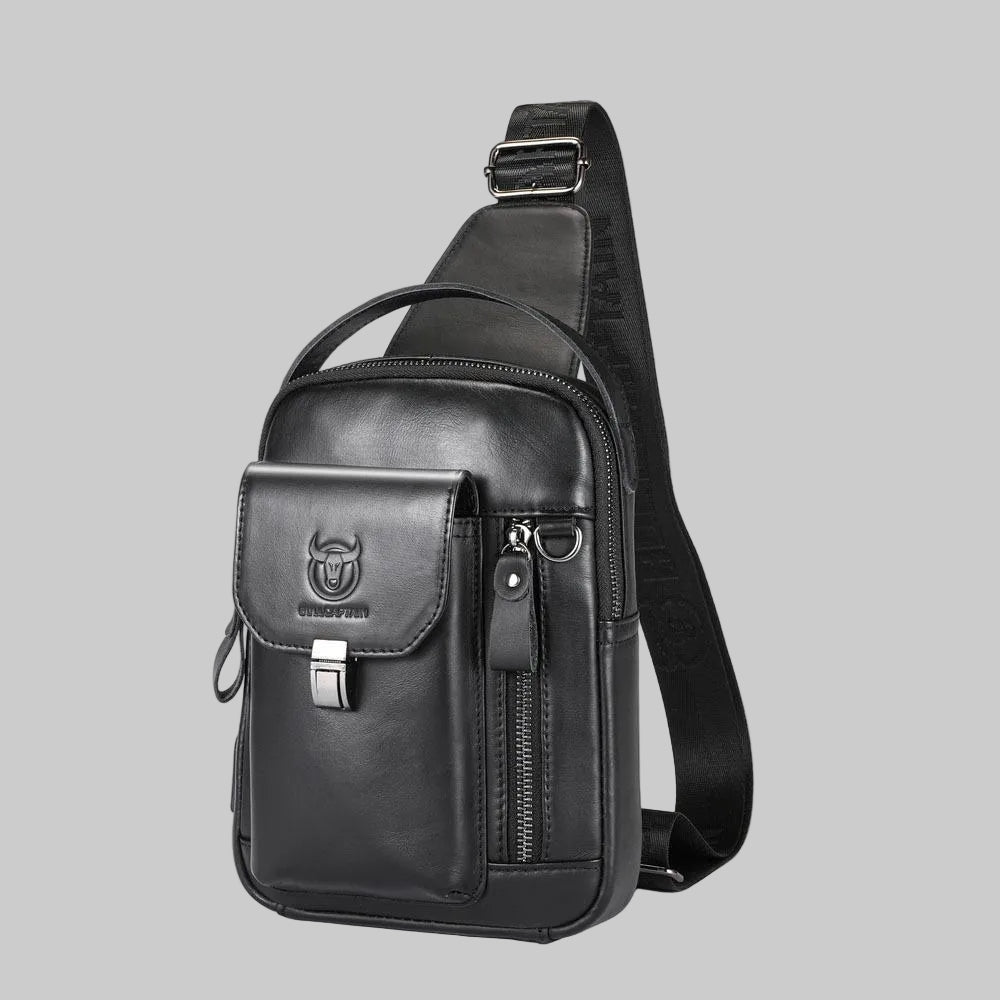Men's casual cowhide messenger bag