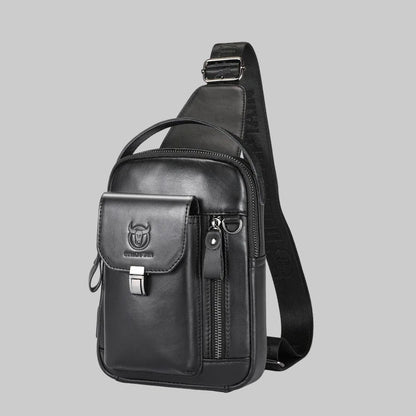 Men's casual cowhide messenger bag