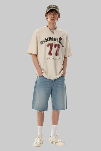 Men's casual loose-fit short sleeve t-shirt