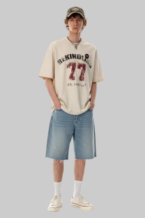 Men's casual loose-fit short sleeve t-shirt