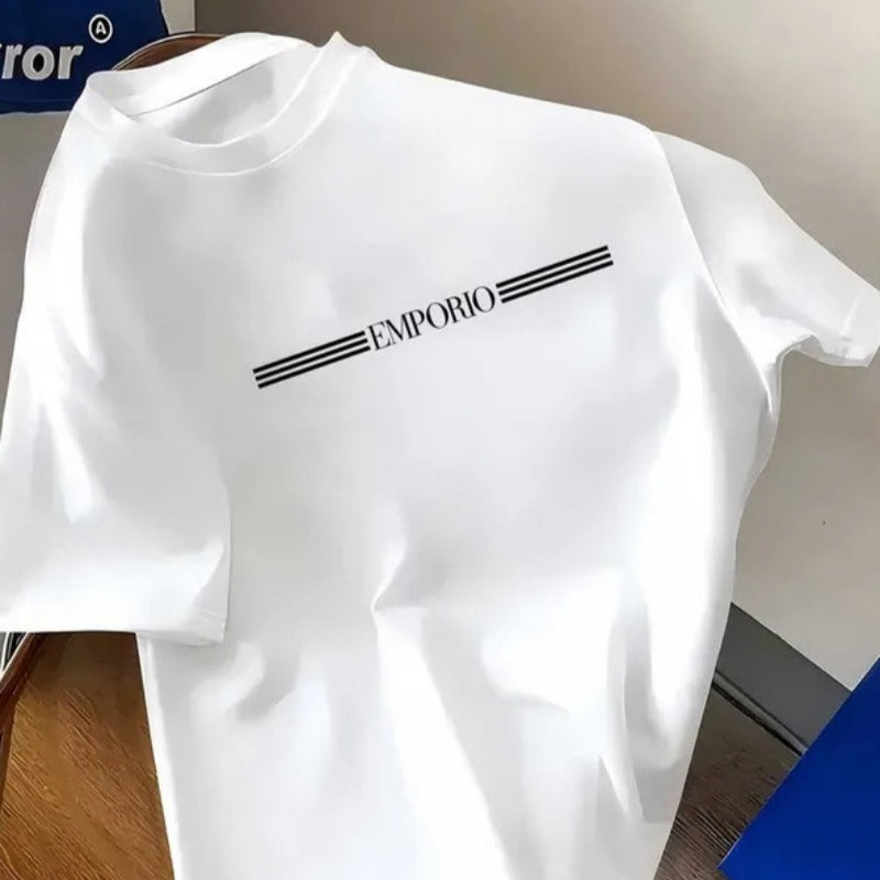 Men's cotton luxury letter print T-shirt