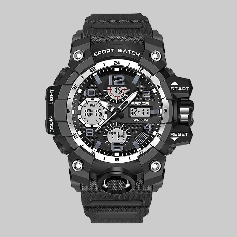 Men's digital analog sports watch