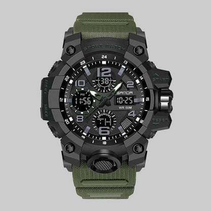Men's digital quartz sports timepiece