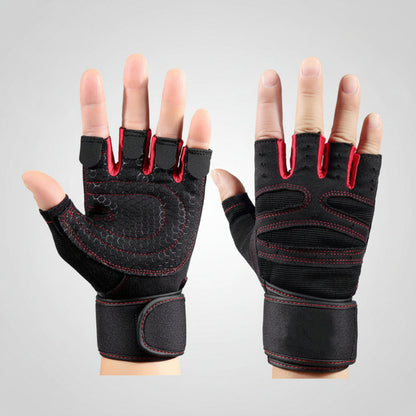 Men's half finger fitness gloves