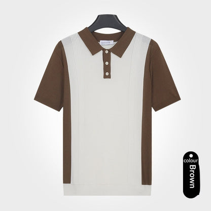 Men's knitted casual summer shirt