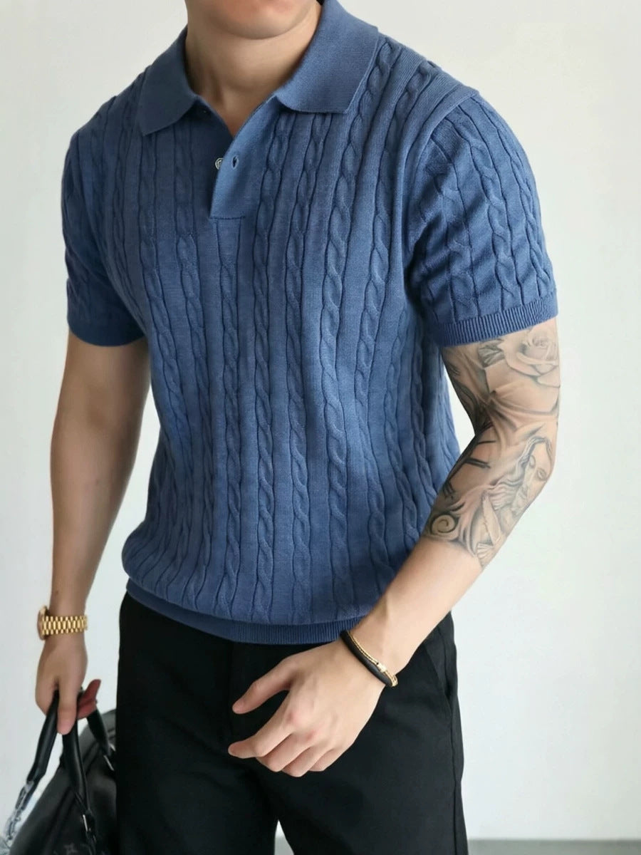 Men's knitted t-shirt everyday fashion