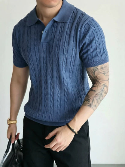 Men's knitted t-shirt everyday fashion