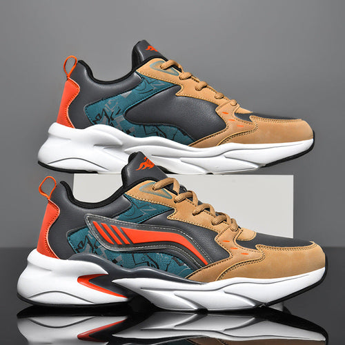 Men's leather casual sneakers