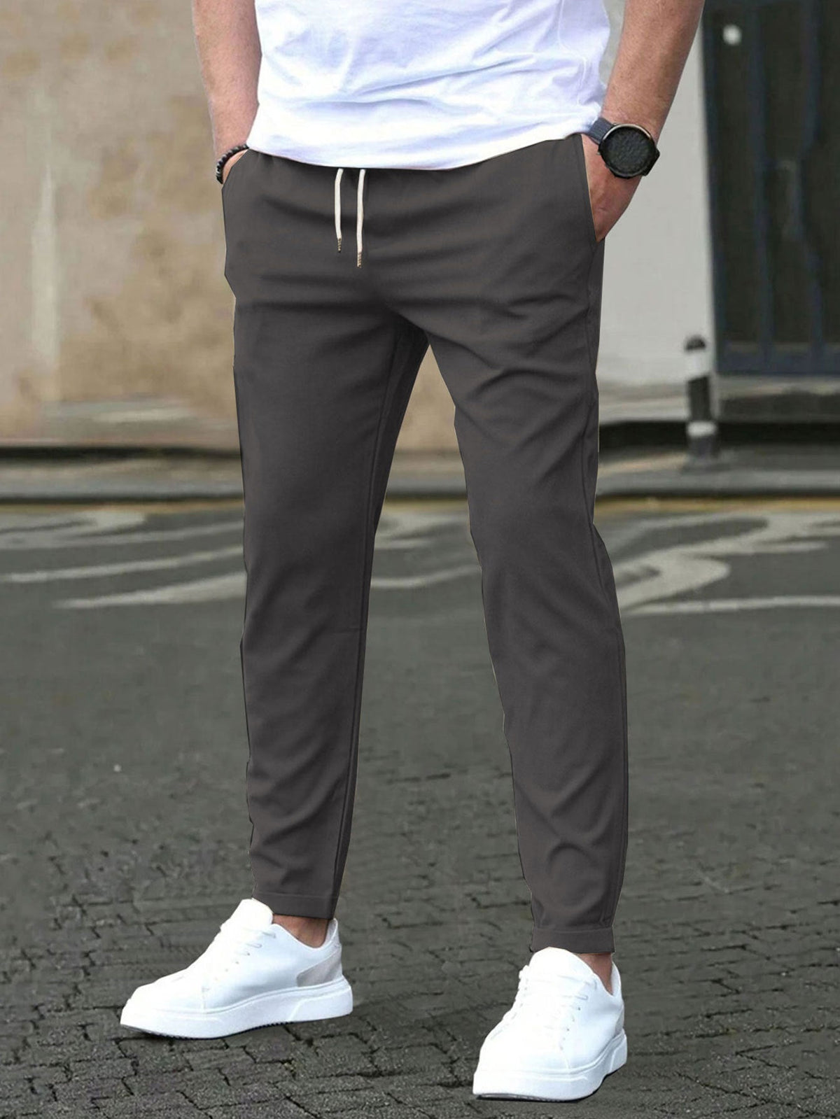 Men's modern cropped trousers