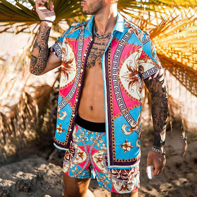 Men's modern matching suit ensemble