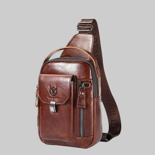 Men's premium cowhide crossbody bag