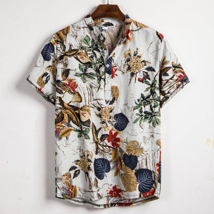 Men's slim fit contrast color shirt