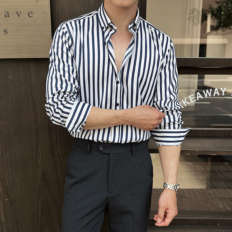 Men's striped shirt everyday casual wear