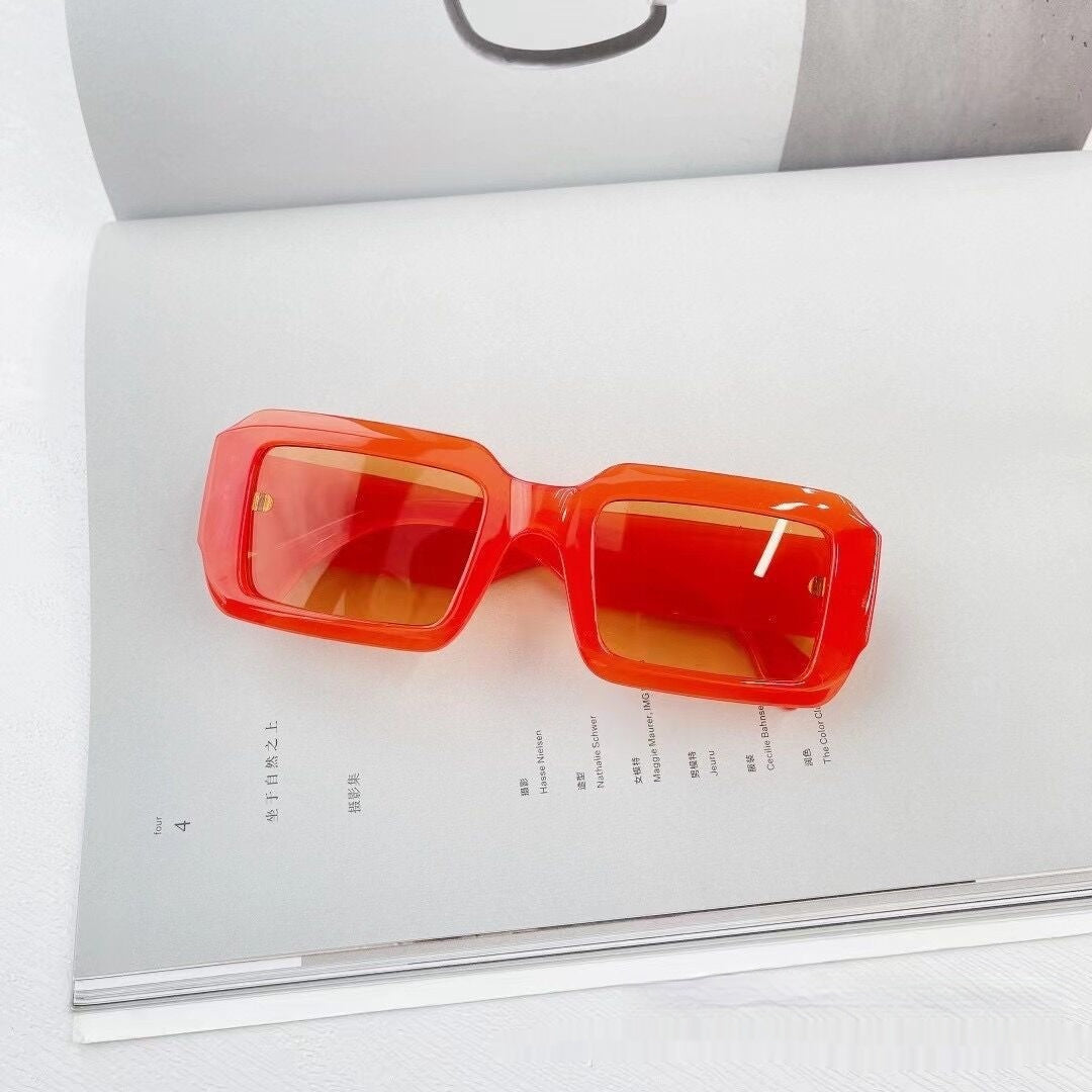 Modern square frame sunglasses