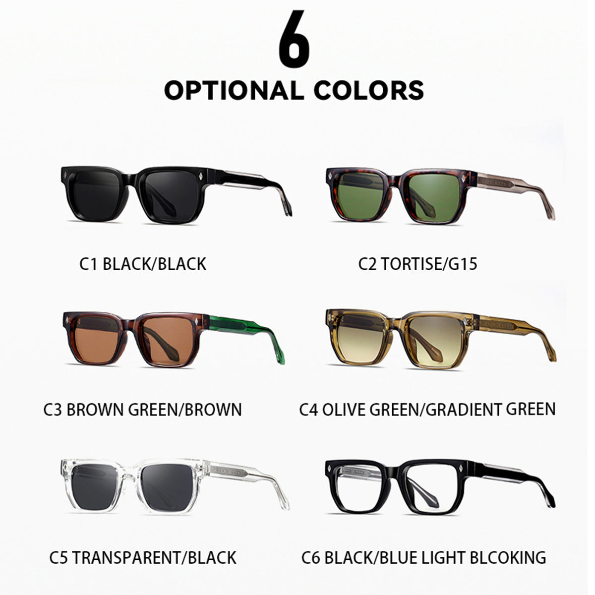 Modern unisex sunglasses