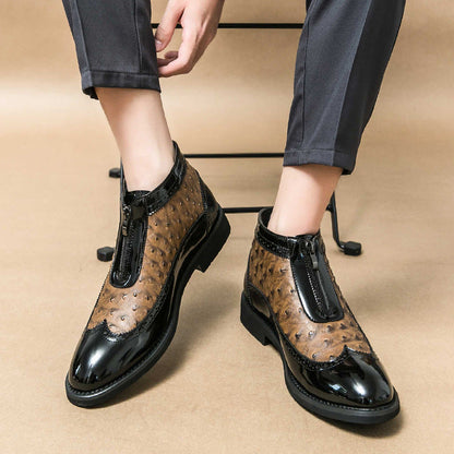 Noir Ostrich Slip-On