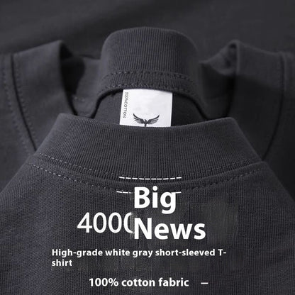 Oversized men's retro casual T-shirt