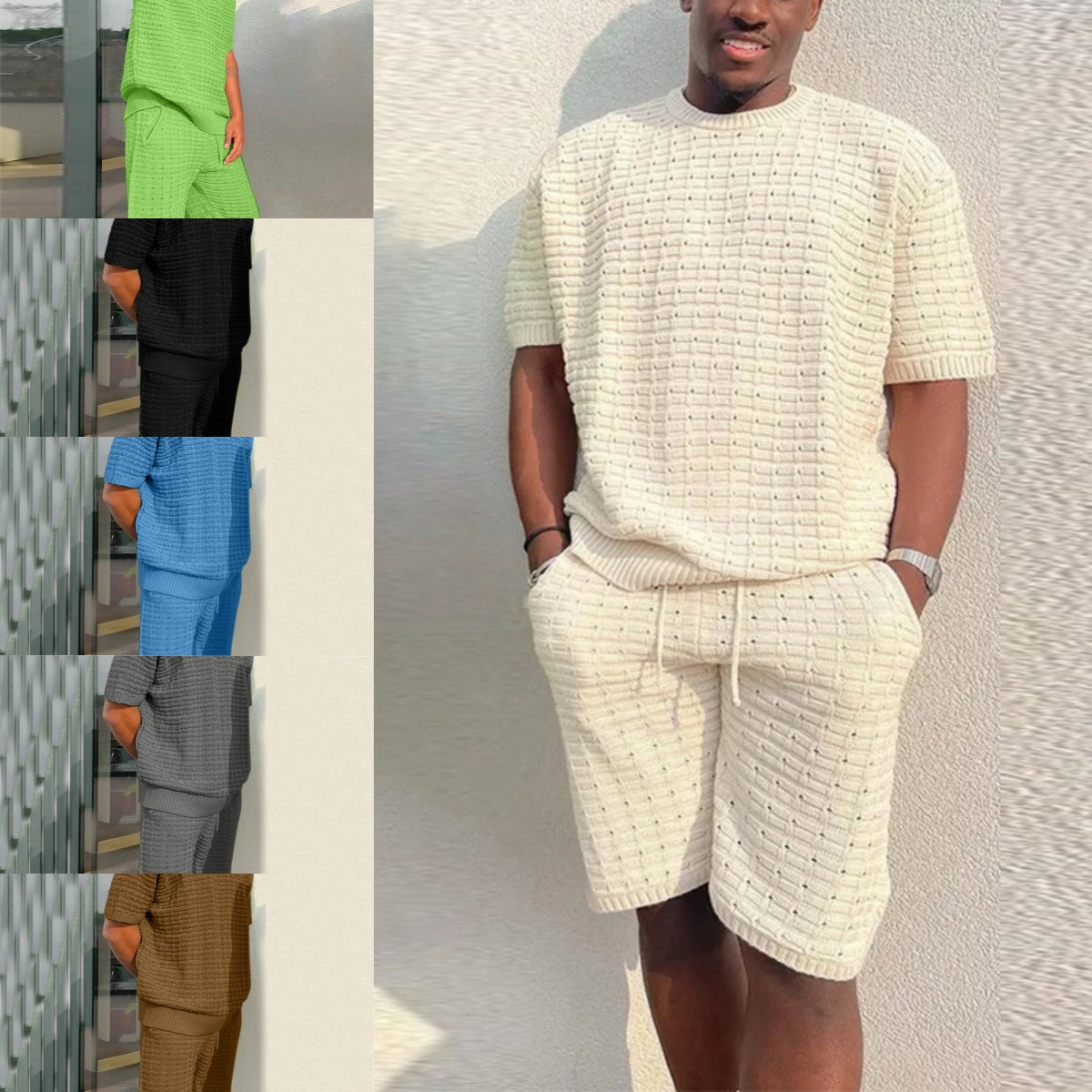 Premium men's summer set front view