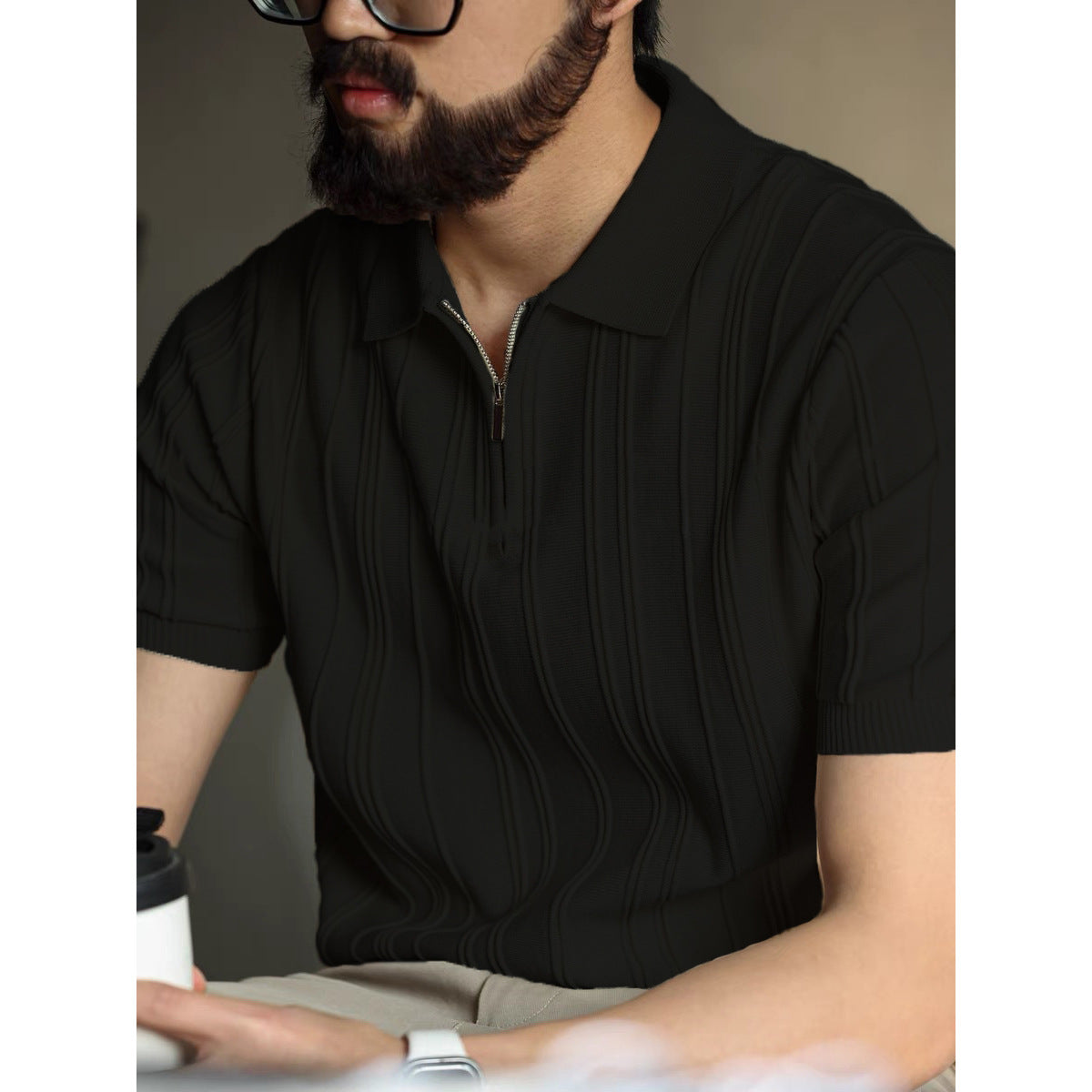 Premium men's viscose patterned tee