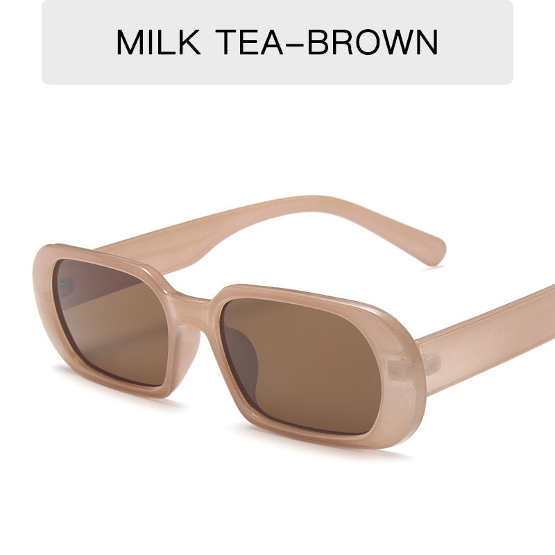 Retro slim frame sunglasses for women