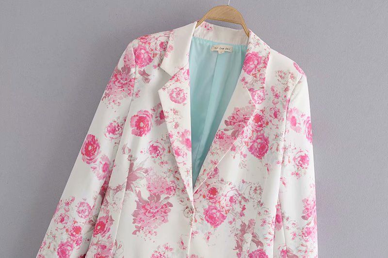Rose pattern suit jacket