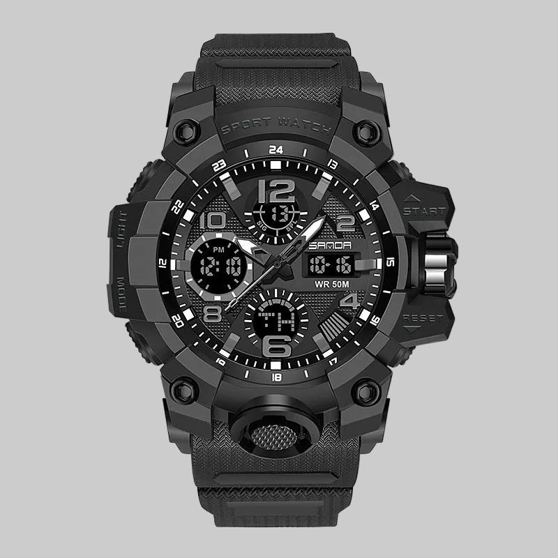 Stylish dual display men's watch