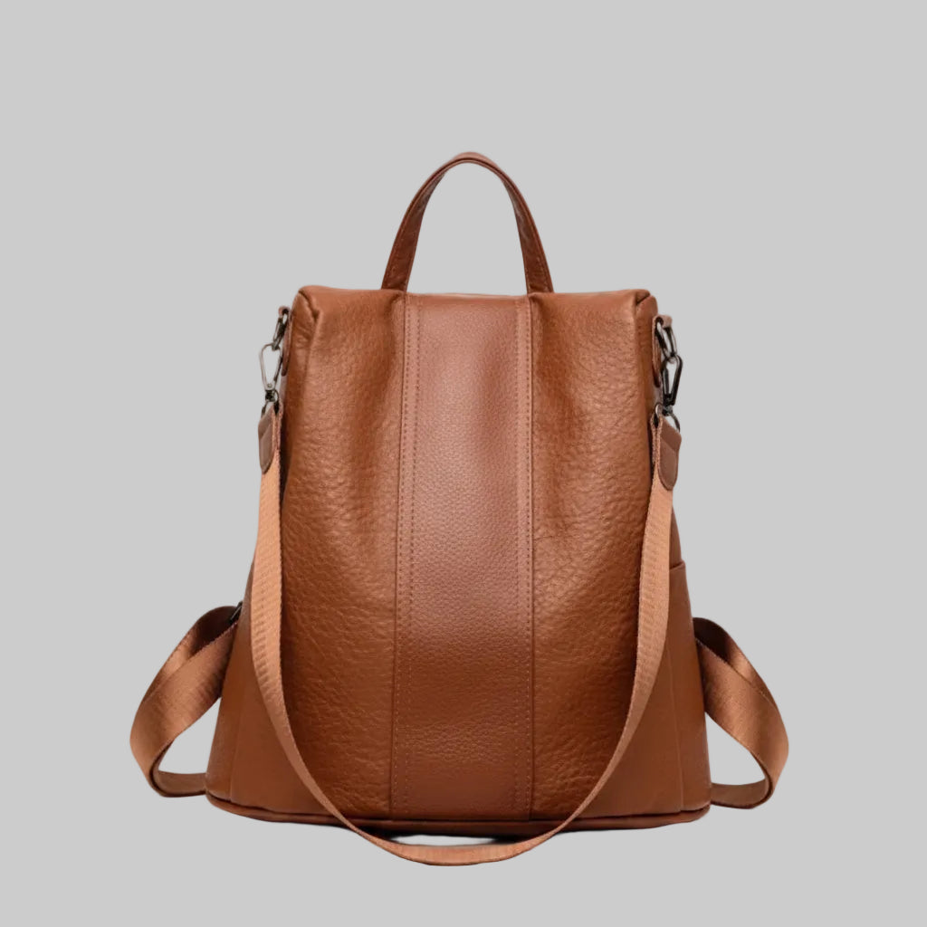 Stylish leather backpack for daily use