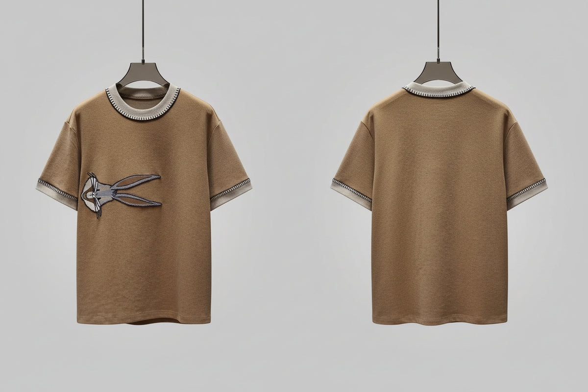 Stylish men’s cartoon graphic T-shirt with short sleeves