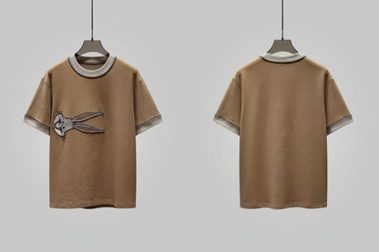 Stylish men’s cartoon graphic T-shirt with short sleeves