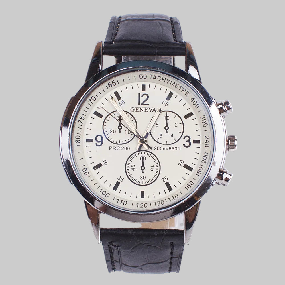 Stylish men's wristwatch timepiece