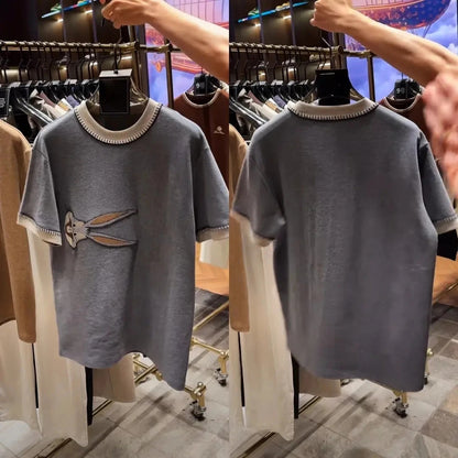 Trendy cartoon print T-shirt for men’s everyday outfits