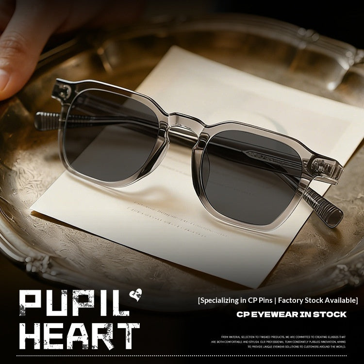 Unisex retro polygonal sunglasses