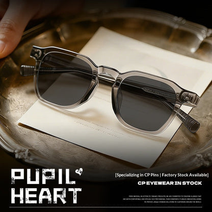 Unisex retro polygonal sunglasses