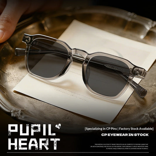 Unisex retro polygonal sunglasses