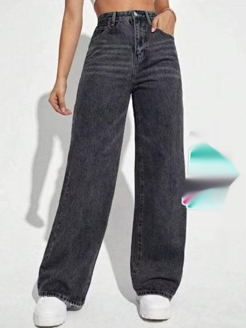 Women's classic denim trousers