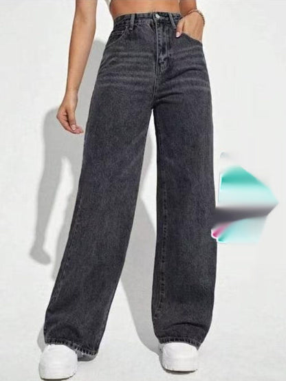 Women's classic denim trousers