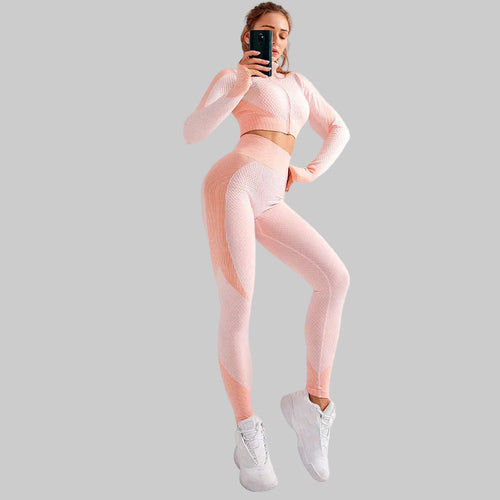 Women's yoga set sports gym workout activewear