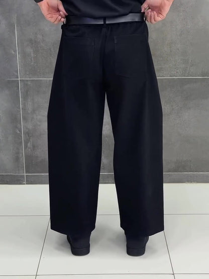 Black cropped pants modern casual fashion