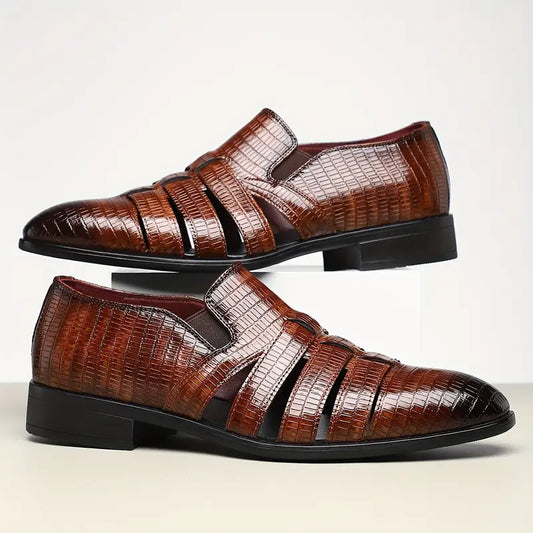 Oxford Ostrich Leather Loafers