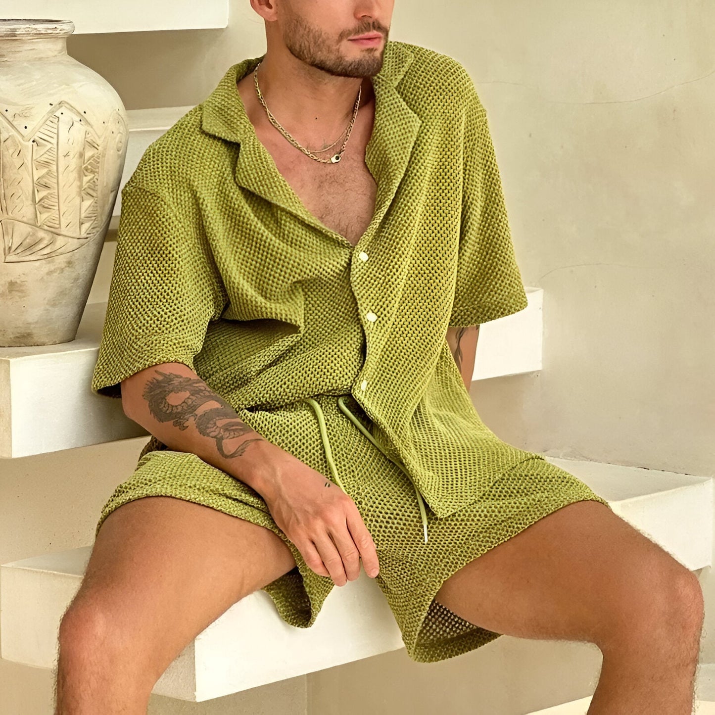 Waffle Breeze Knit Set