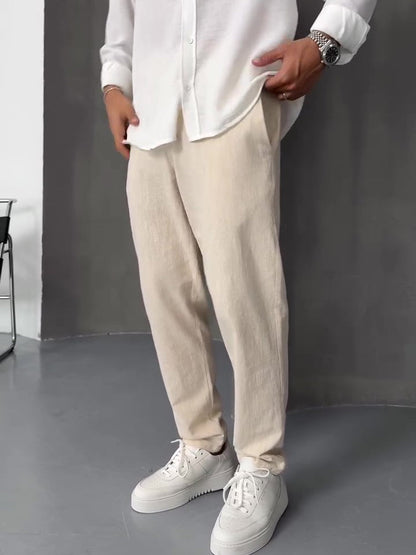 Men's breathable linen summer pants